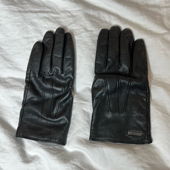 Hugo Boss Mens Leather Gloves - Picture 1 of 7